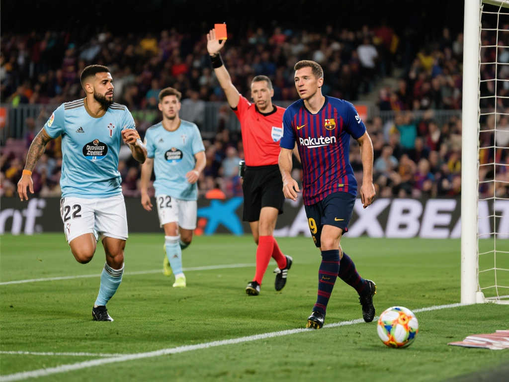 【西甲】巴萨客场2-2战平塞尔塔，2球优势失守且10人应战